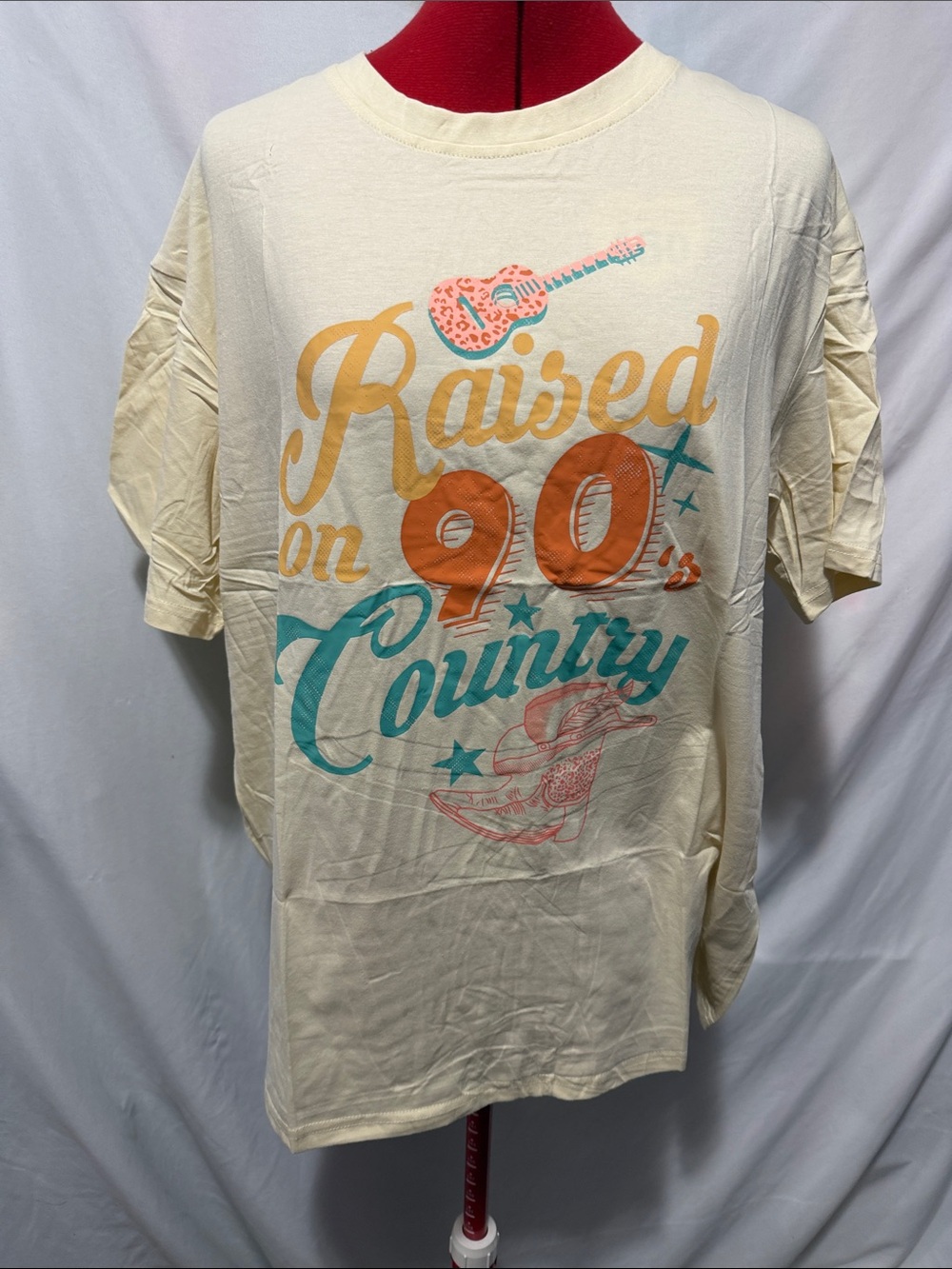 Raised on 90s Country Graphic Tee - Cream